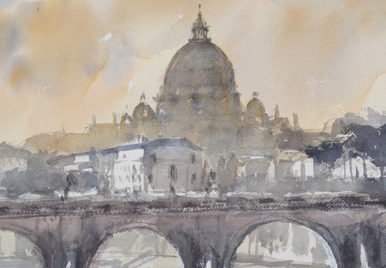 The angels' bridge in Rome (  Ponte Sant'Angelo )