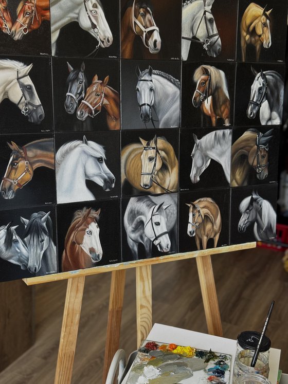Horse Mosaic. Portrait
