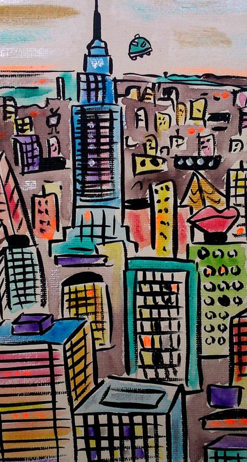 Ink World New York City by Maria Luisa  Azzini
