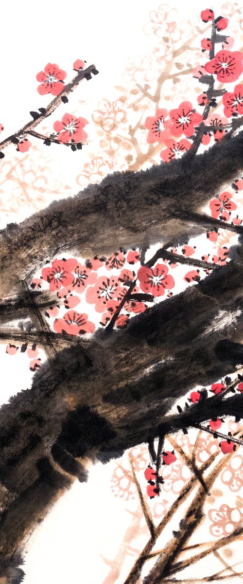 Old blooming plum by Ilana Shechter