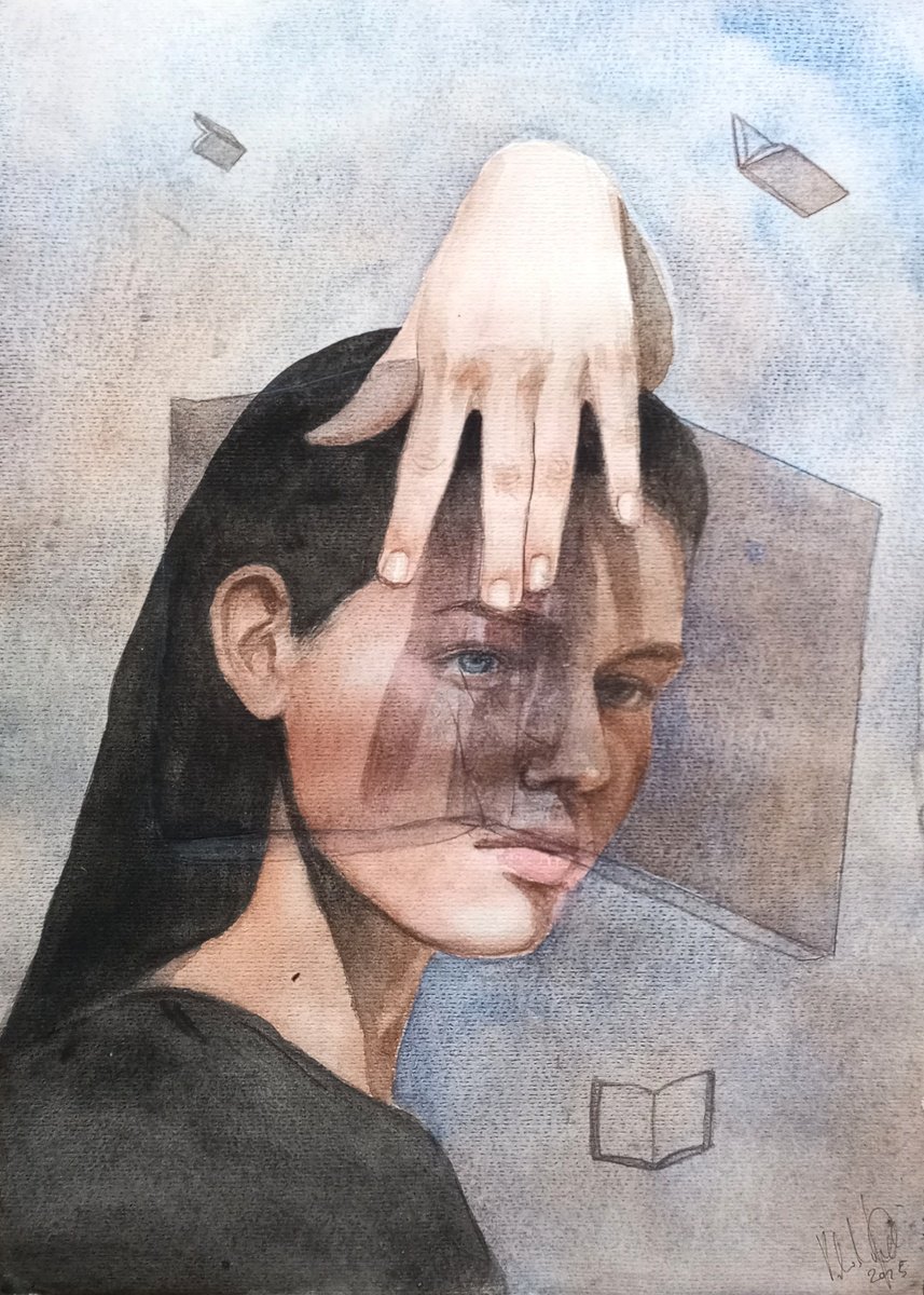 Surrealistic Watercolour , I Can See You By Paolo Beneforti, 12 X 17, Artwork For Sale On Artfinder