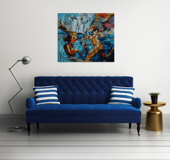 Over the blue mirror