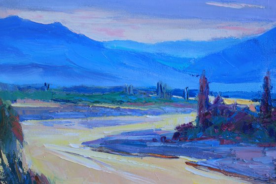 "Sunrise by the river"