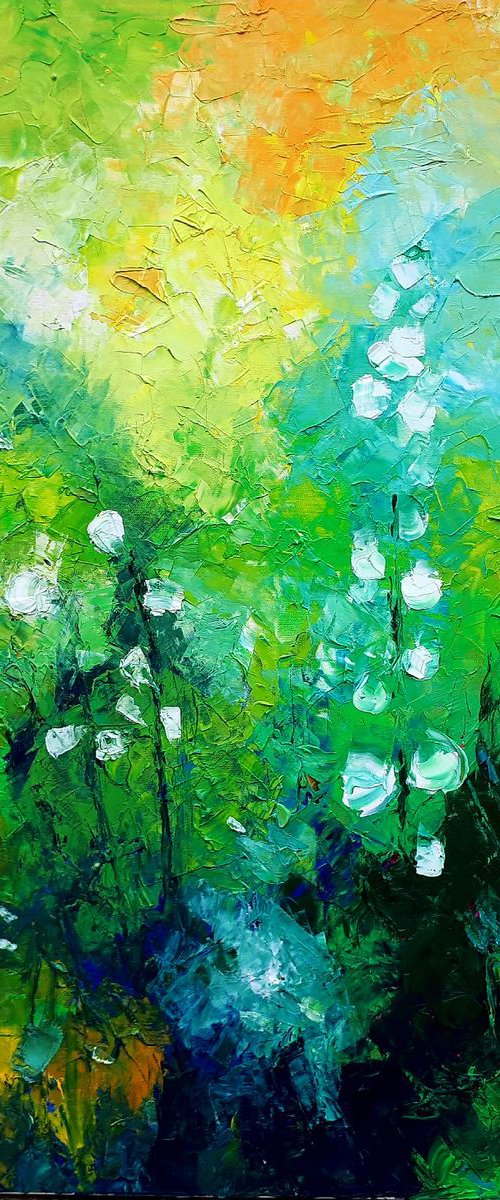 Lily of the valley (100x100cm) by Simon Tünde