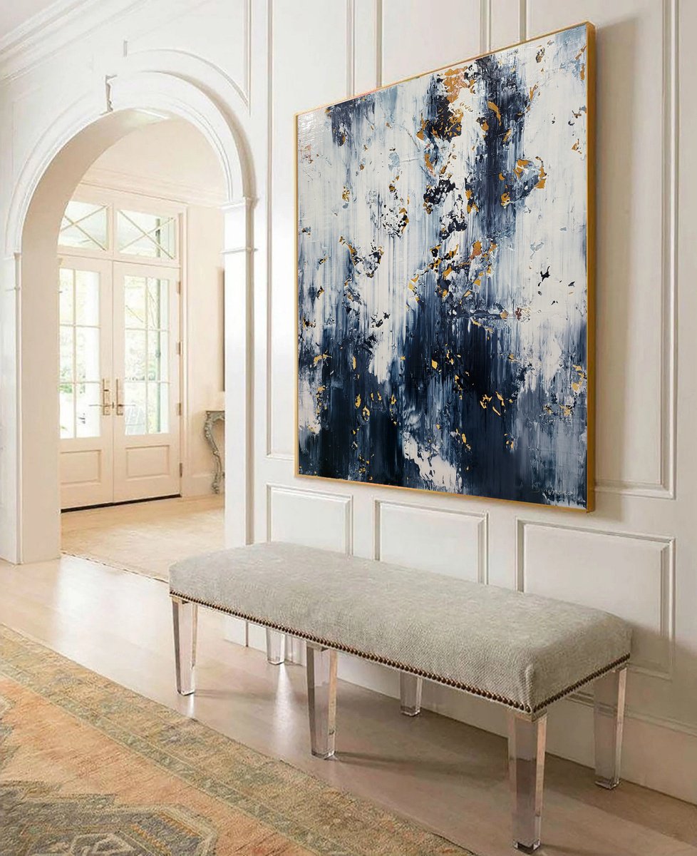 Abstract Acrylic Painting By Alex Senchenko, 39 X 47, Abstract 2574, Original Artwork