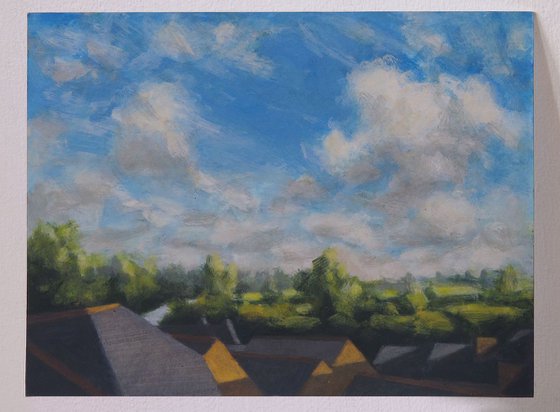 Landscape with rooftops