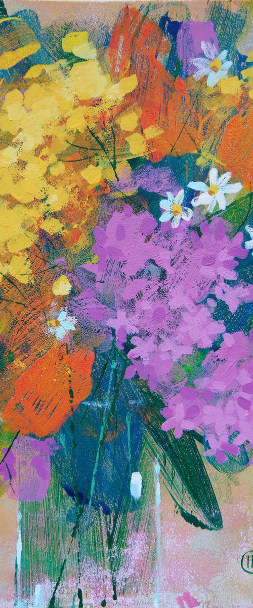 Hydrangea and wildflowers by Irina Plaksina