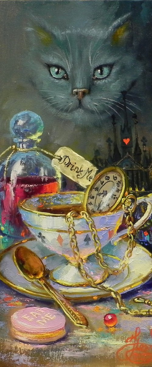 "Mad Tea Party II" Original Art by Yurii Novikov