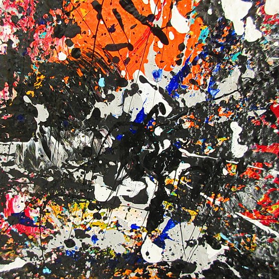 CONVEERGENCE 13, Pollock style, Framed