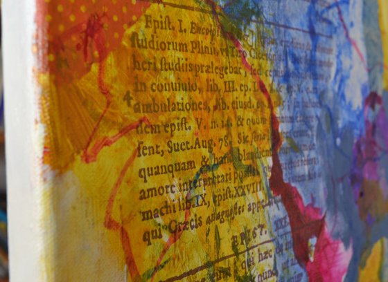 Pliny Said III - small collage on canvas
