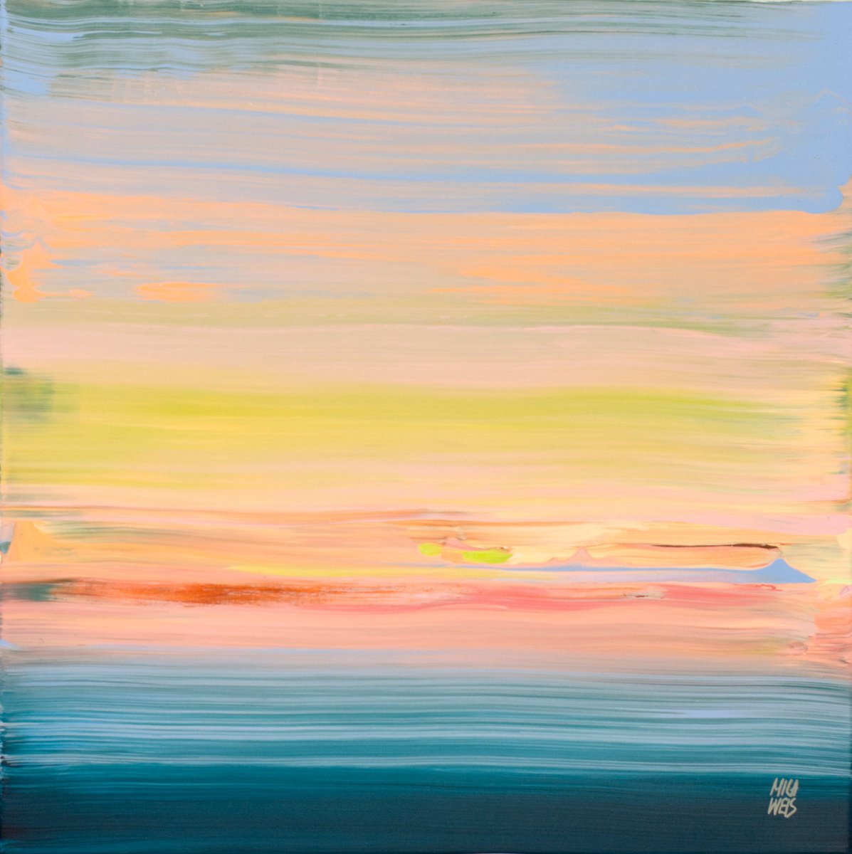  Sunrise Colors Nr.1 By Mila Weis, 24 X 24, Artwork For Sale On Artfinder