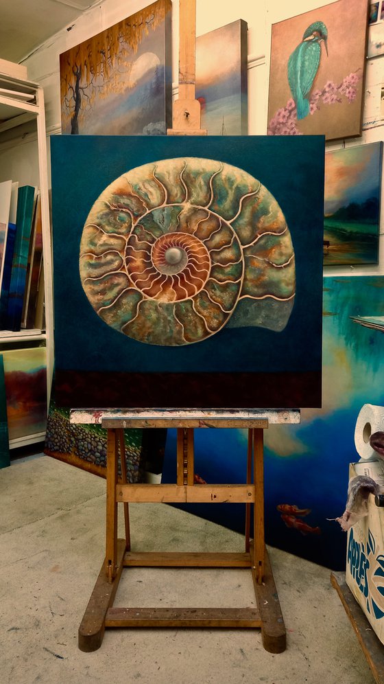 Ammonite Green and Gold