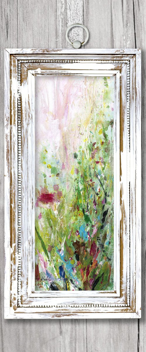 Cottage Meadow 2  - Framed Floral Painting  by Kathy Morton Stanion by Kathy Morton Stanion