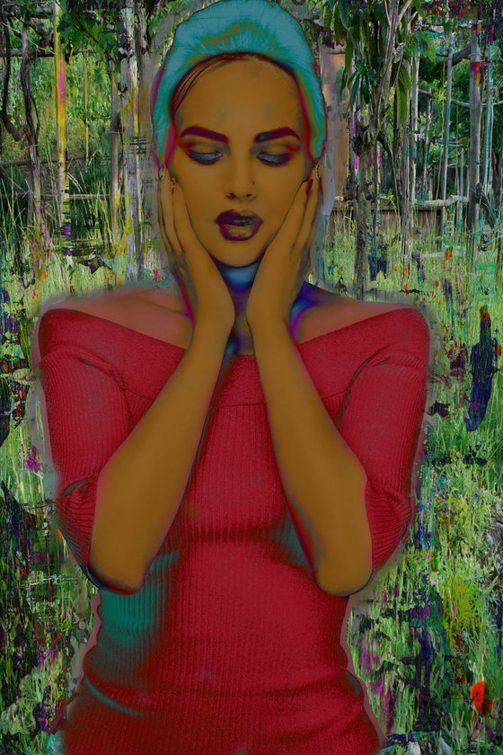 Introverted woman