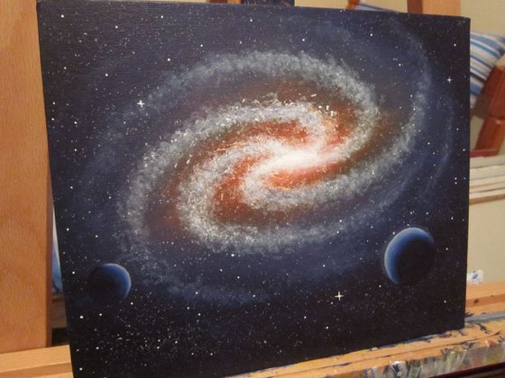 Galaxy Acrylic Painting 10'' x 12''