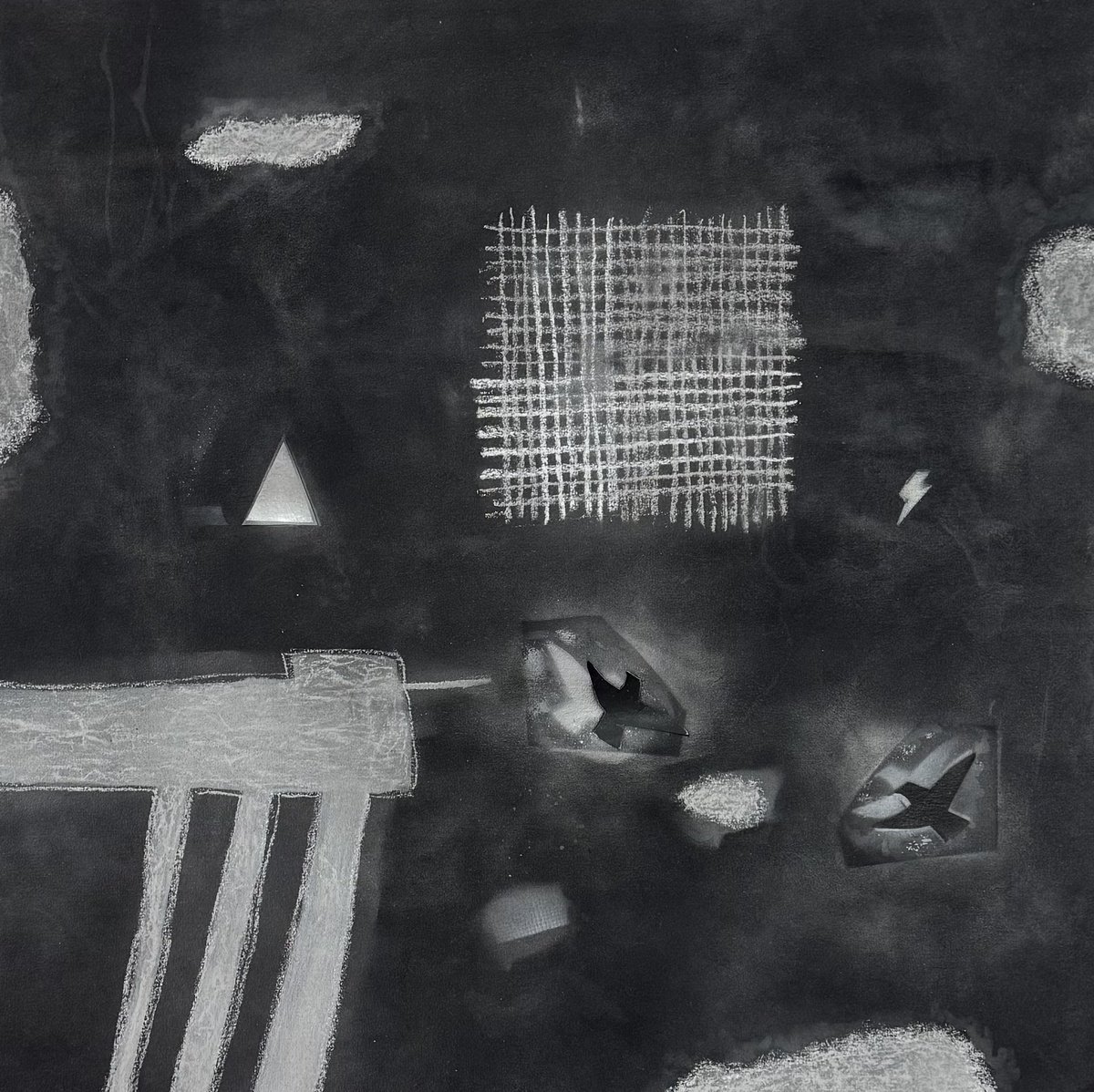 2 Black Restless Birds A By Andrew Lennon, 33 X 33, Artwork For Sale On Artfinder