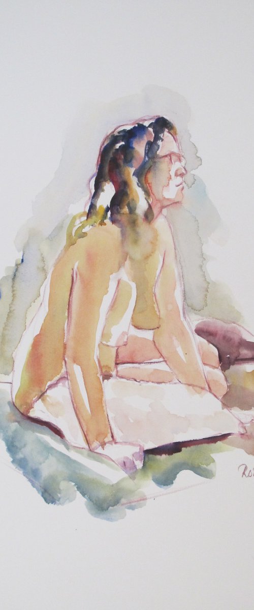 Seated female nude by Rory O’Neill