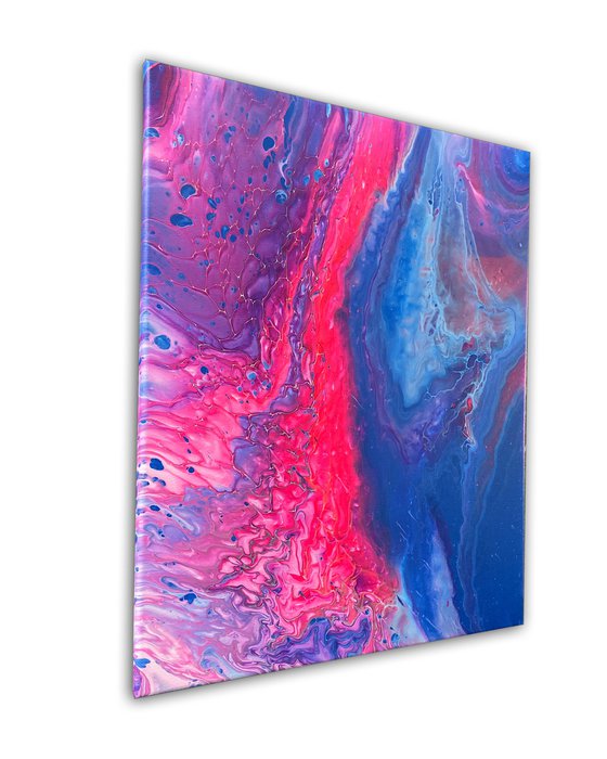 "Sharing A Dream" - FREE USA SHIPPING - Original PMS Abstract Diptych Fluid Acrylic Paintings On Canvas - 32" x 20"