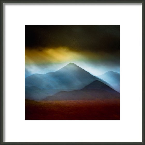 Cuillin Storm  - Abstract Landscape - Red and Blue