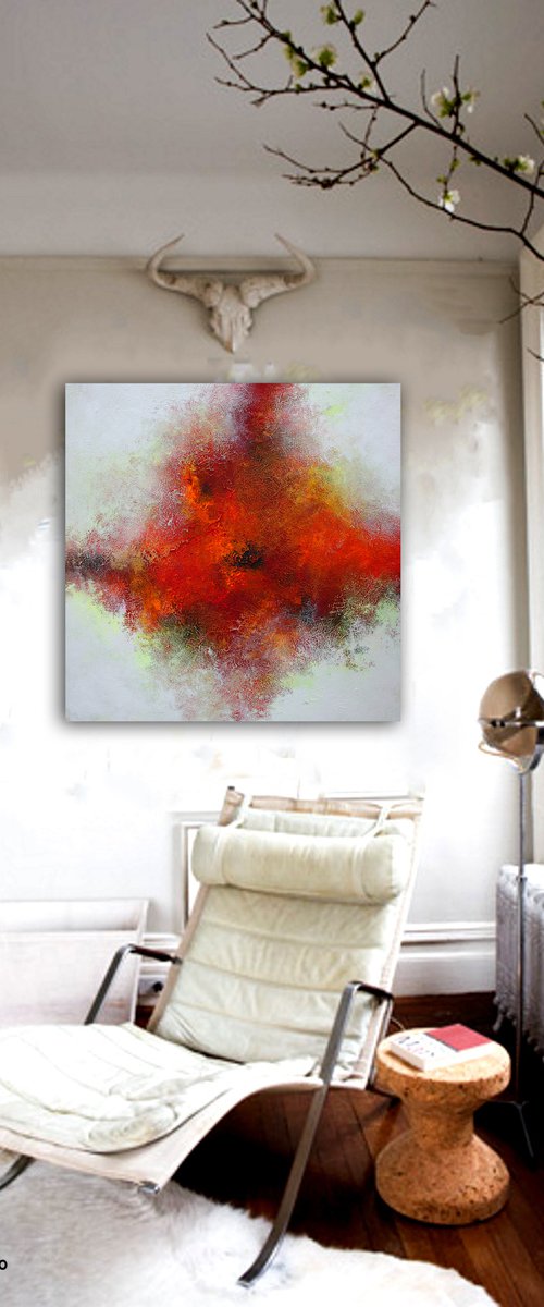 100x100cm /abstract painting / Ready to hang /  Episode 92 by Alex Senchenko