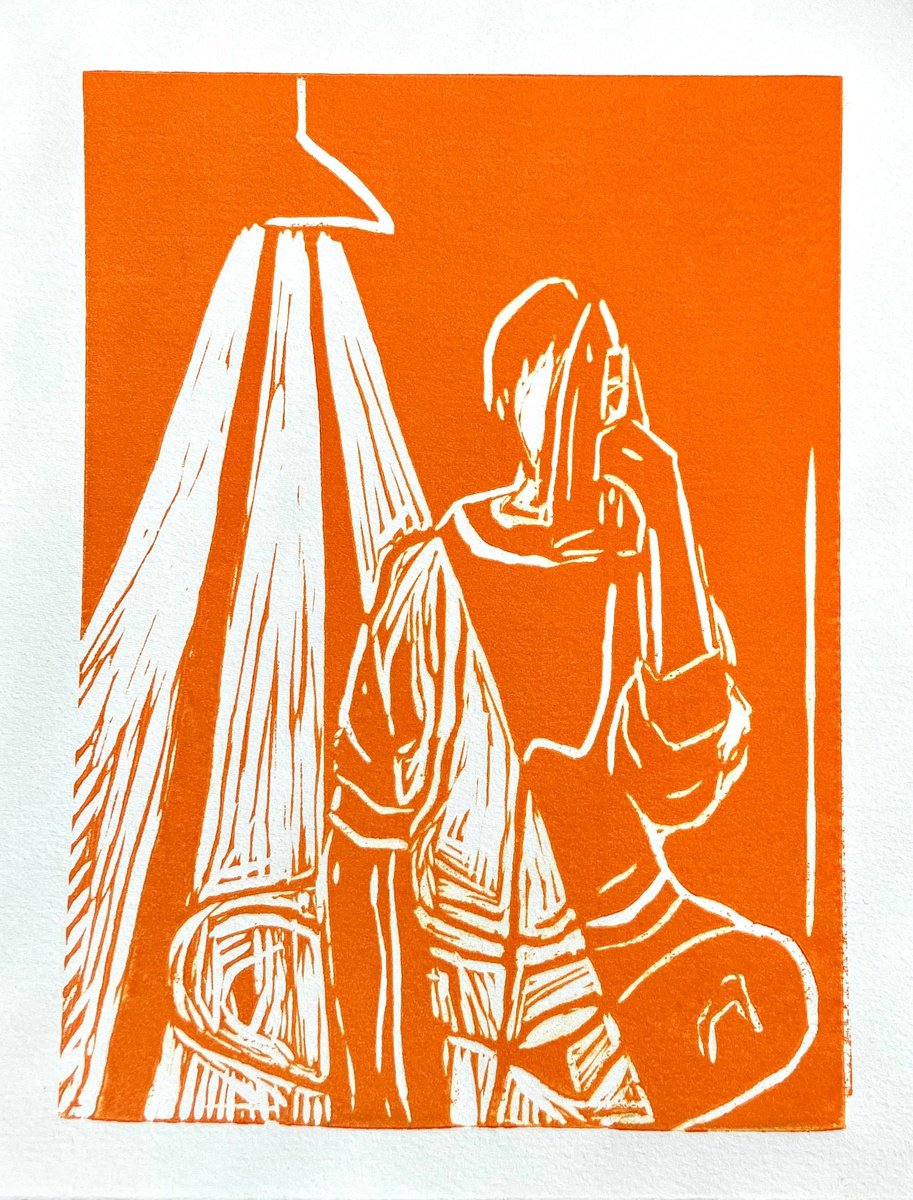 Straighten Yourself Out Linocut: Alexandra Koskinen | Artfinder