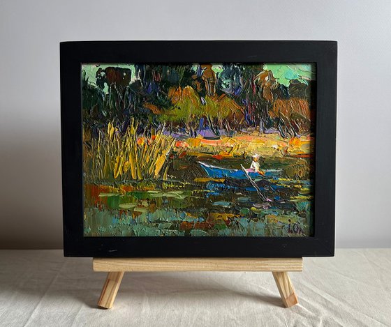 I swim to the river bank