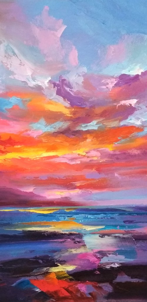 Abstract morning seascape01 by Andrej  Ostapchuk