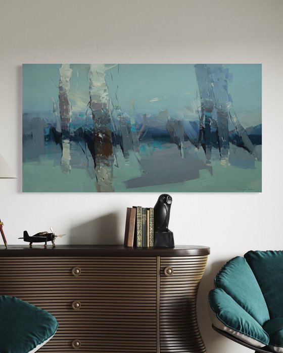 Birches in Moonlight