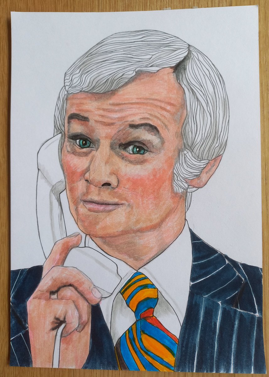 Portrait Pencil Drawing By Paul Nelson-Esch, 8 X 12", Mr. Humphries Portrait, Original Artwork