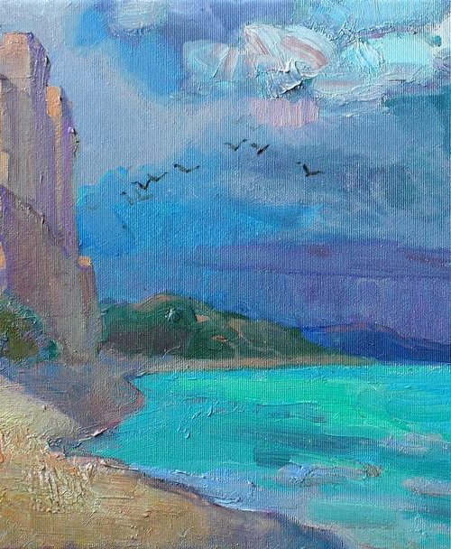 Castello Federiciano in Marina Roseto Capo Spulico, Italy. by Anastasiia Grygorieva