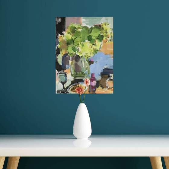 Hydrangea and perfume