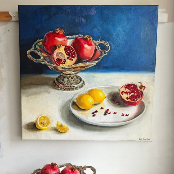 Pomegranates and lemons