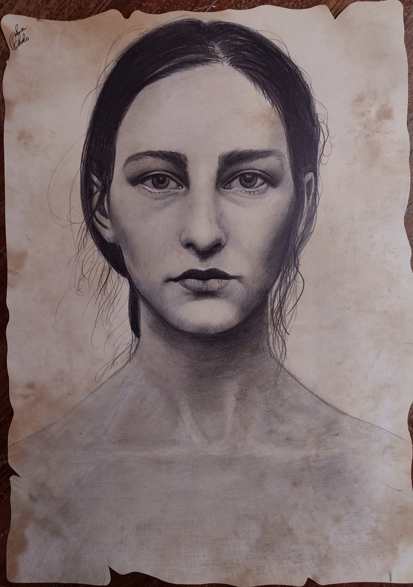 Photorealistic Portrait Pencil Drawing By Laura Muolo, 11 X 16", Naked Idenity, Original Artwork
