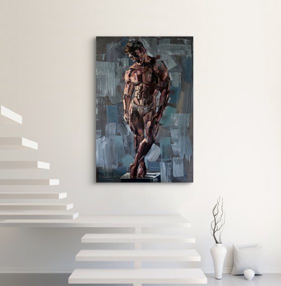 Gay male erotic art nude man