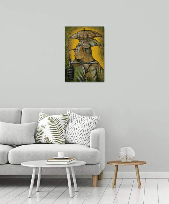 Gluttonous 50x70cm ,Acrylic/canvas, ready to hang