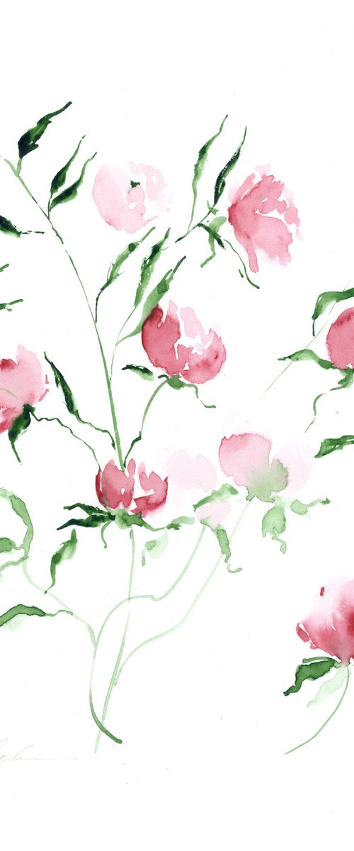 Abstract Peony by Olga Koelsch