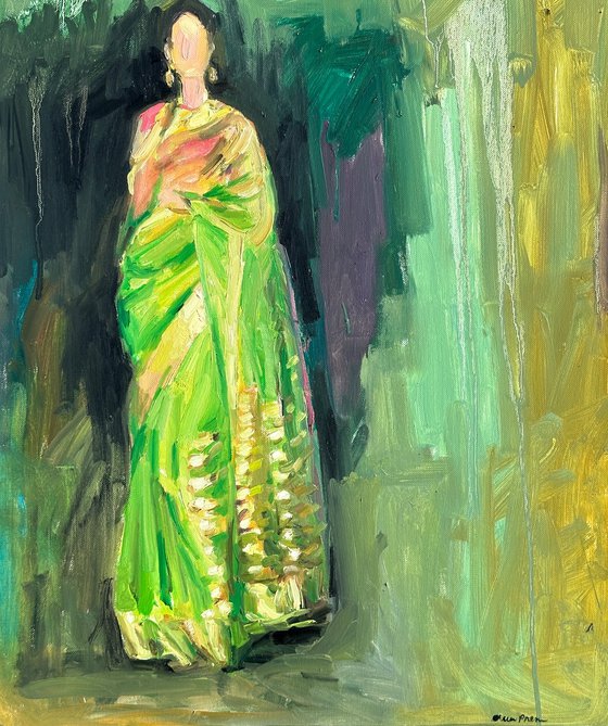 Woman of India 15 Green Gold