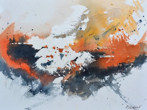 Scirocco - abstract watercolor - 3423 by Pol Henry Ledent