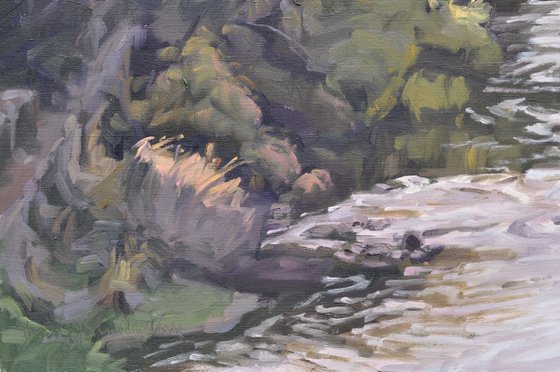 The Loire at Coubon, autumn light