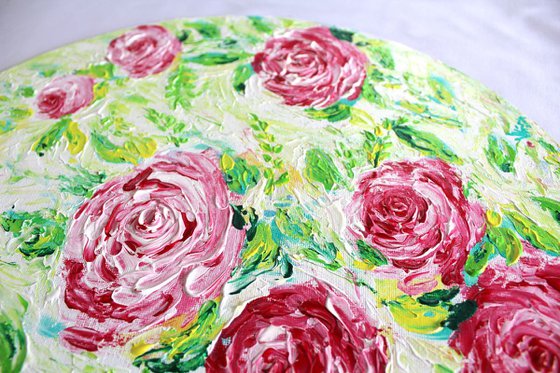 "I Love You" - Floral Impressionistic Acrylic Painting on a Canvas Board