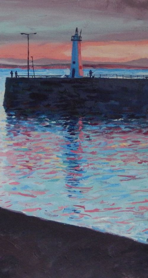 Evening By The Harbour by Stephen Howard Harrison
