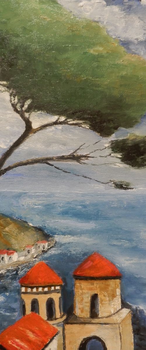 Amalfi Bay Twilight by Maria Karalyos