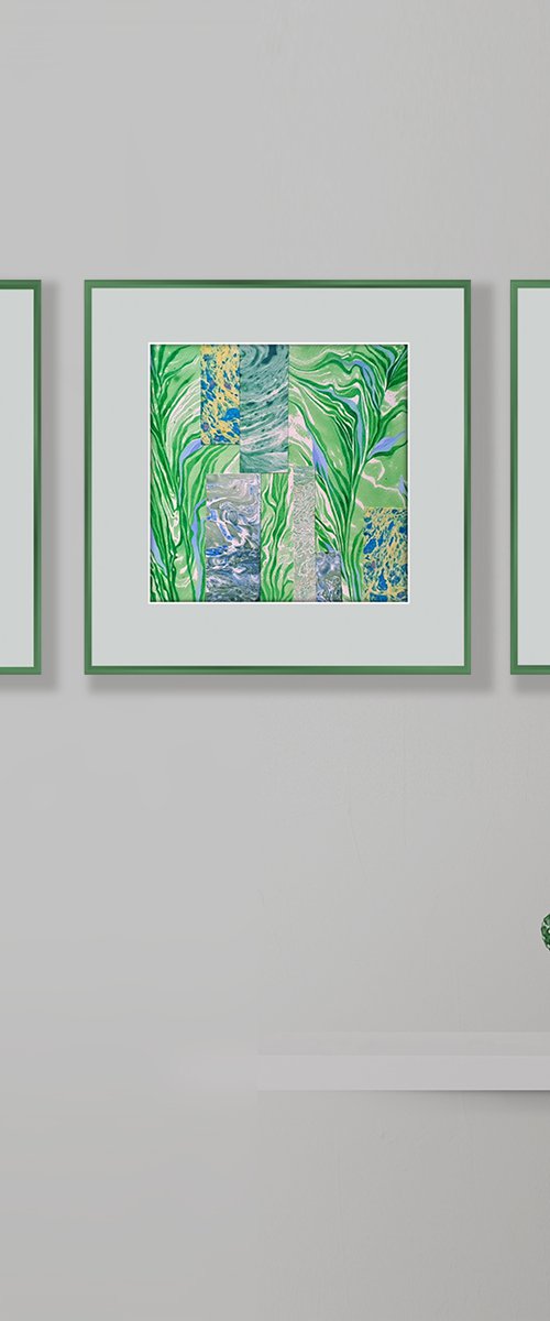 Set of 3 «Rainforest Sonata» by Mariia Raskin