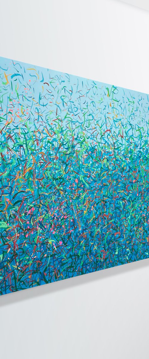 The Daintree Dance 152 x 61cm acrylic on canvas by George Hall