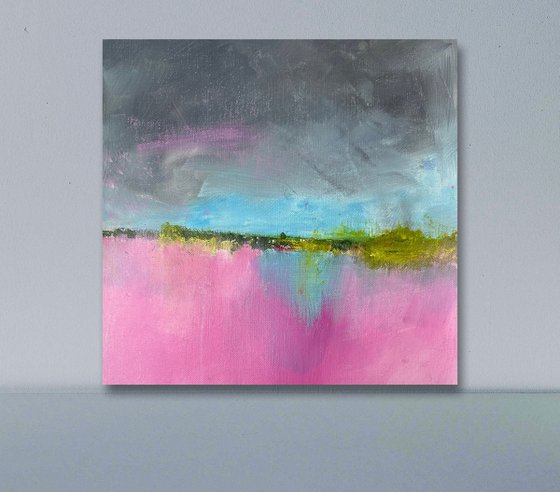 Abstract Landscape - Pink Meadows 1