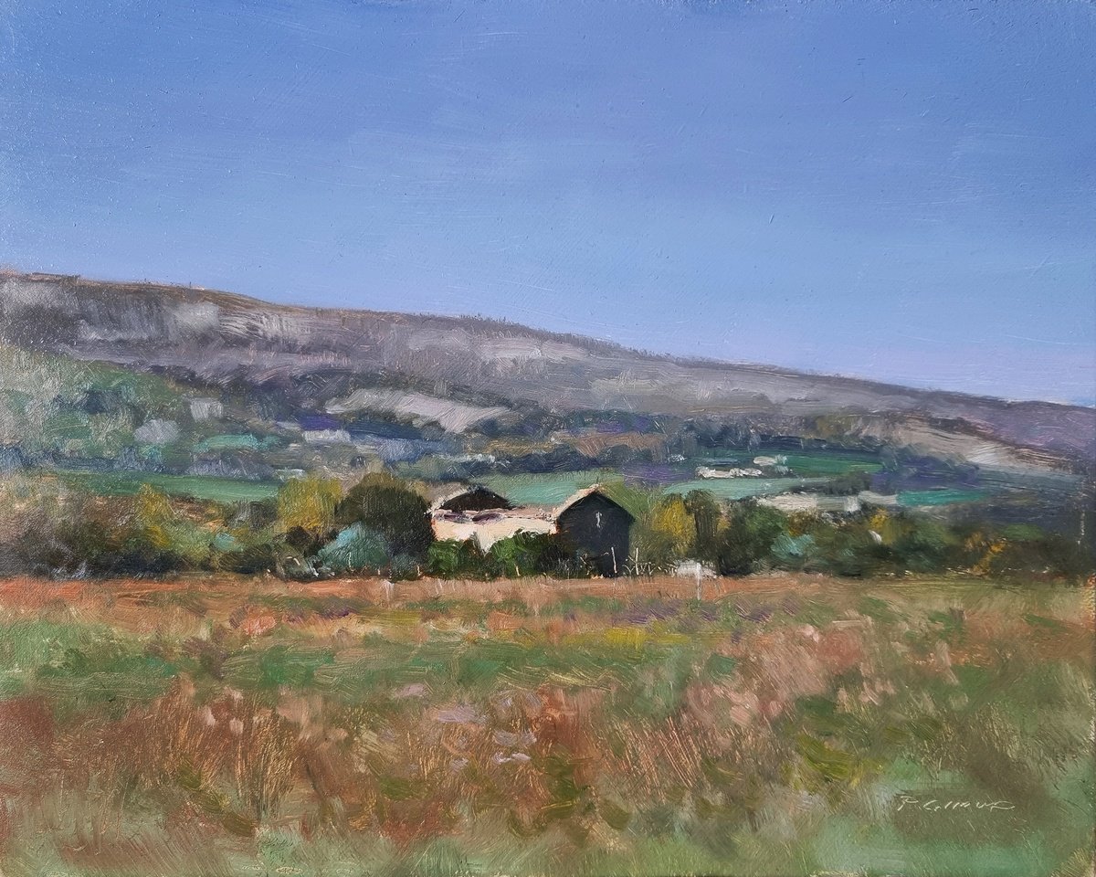 Impressionistic Landscape Oil Painting By Pascal Giroud, 12 X 9", Cabanon En Haute-Provence, Original Artwork