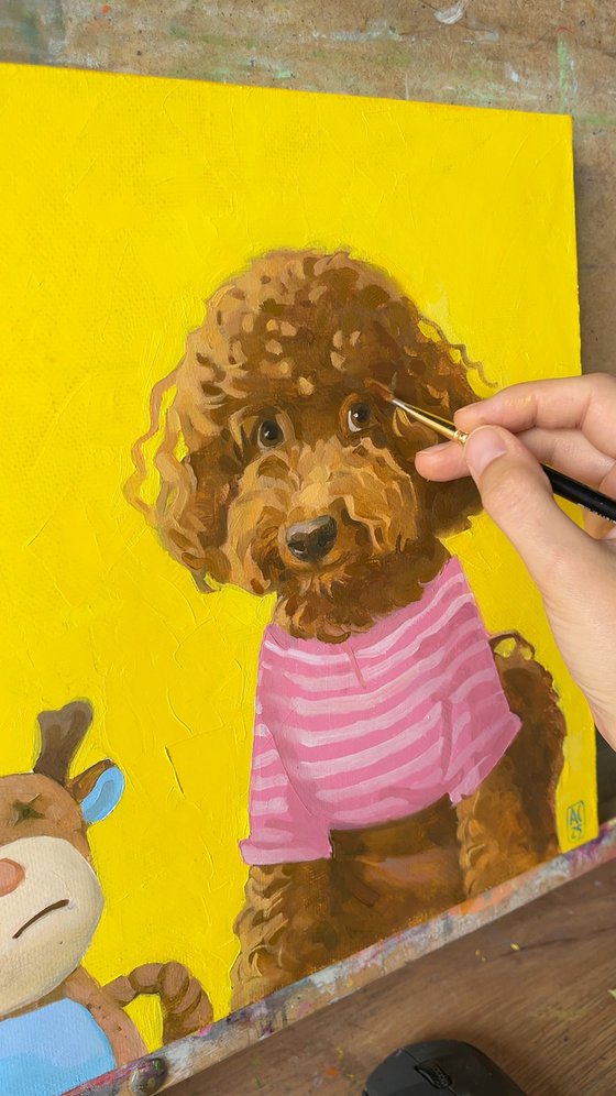 Portrait of a poodle