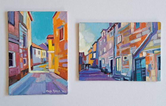Set of two paintings,16