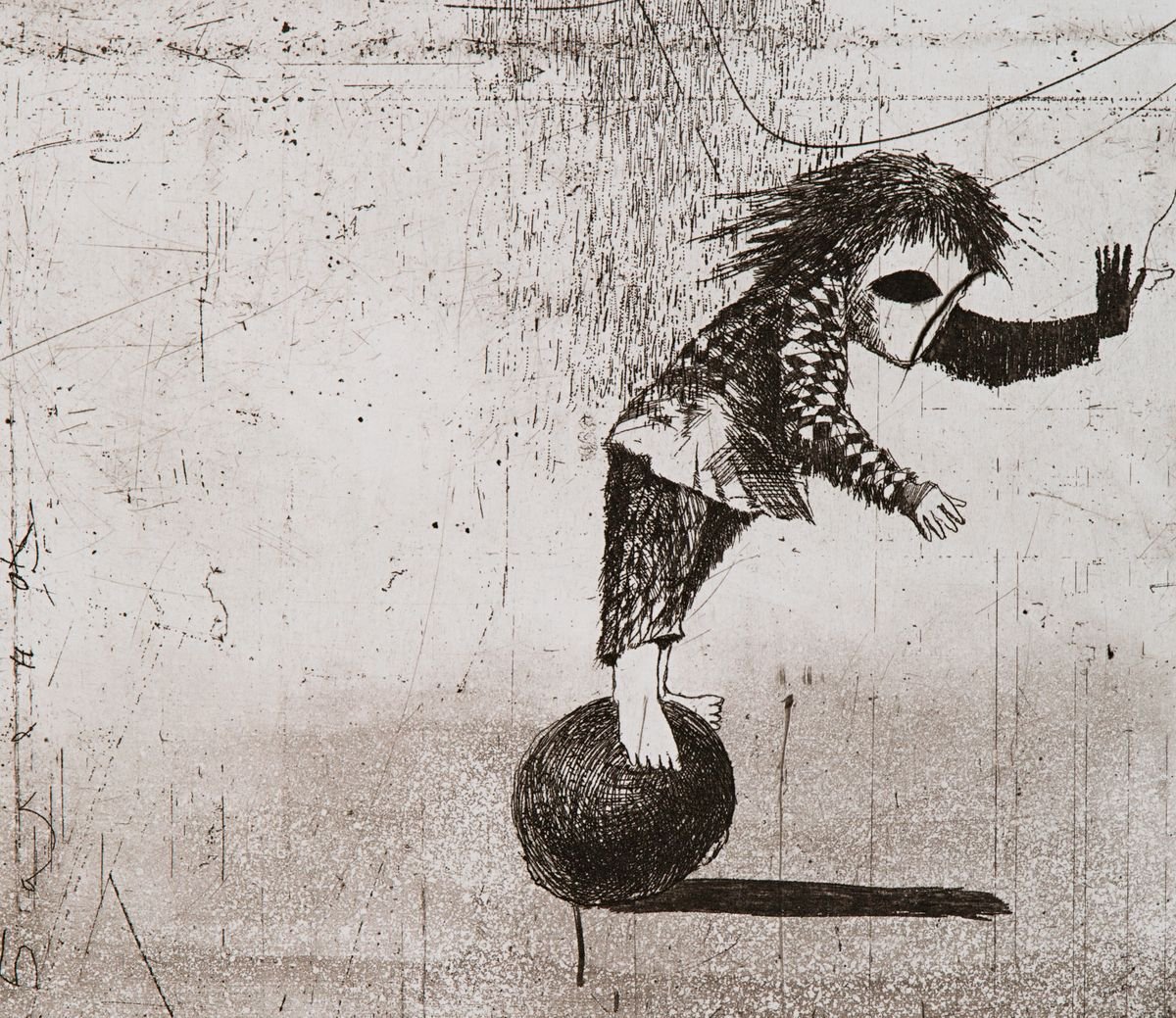 Boy on a ball by Sergei Balenok