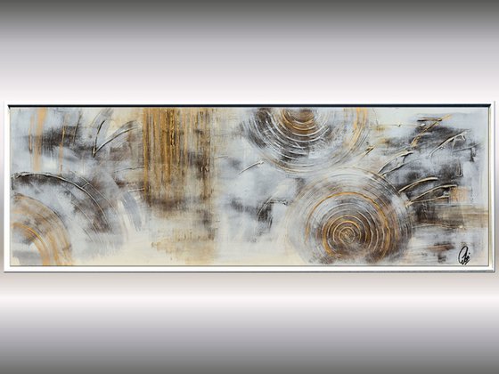 Fossil  - Abstract Art - Acrylic Painting - Canvas Art - Framed Painting - Abstract Painting - Industrial Art